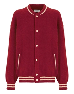 Вязаный бомбер, красный Laneus