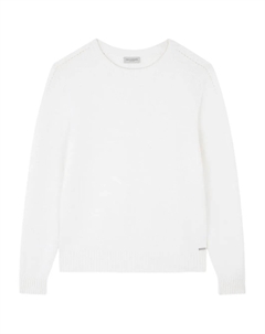 Свитер из шерсти мериноса с круглым вырезом, белый Paul & shark