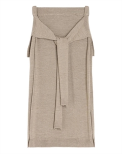 Трикотажная юбка миди с эффектом тромплей, нейтральный Lemaire