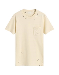 Футболка с пирсингом Yazrane, экрю Isabel marant