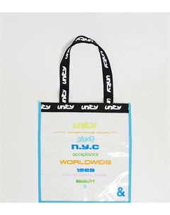 Прозрачная сумка тоут в стиле унисекс с принтом unity tour x glaad Очистить Asos design