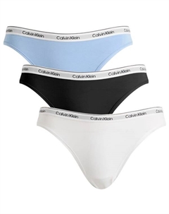 Трусики-Бикини Icon - 3 шт. в упаковке, Black, White & Frozen Fjiord Calvin klein