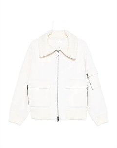 Куртка на молнии с накладными карманами, белый Parosh