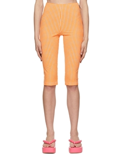 Оранжевые шорты из полиэстера Msgm