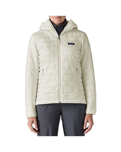 Толстовка Nano Puff Hoodie - женская, Birch White Patagonia