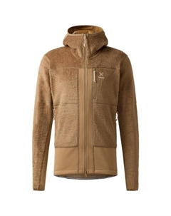 Флисовая куртка Vassi со средним капюшоном, коричневый Haglöfs