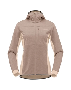 Флисовая кофта-утеплитель Falketind 2 Octa hood w's winter twig - l Norrona