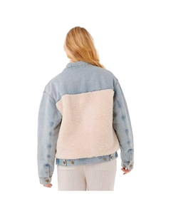 Куртка-Круизинг, джинсовая куртка из шерпы, синяя, стираная - s Rip curl