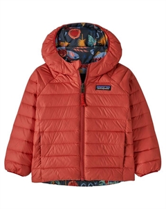 Двусторонний пуховый свитер с капюшоном - для младенцев, Salmon Energy: Ink Black Patagonia