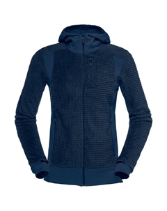 Флисовая кофта Falketind Alpha120 с капюшоном на молнии, цвет Indigo Night - xs Norrona