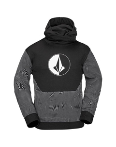 Толстовка с капюшоном для верховой езды с принтом "гидро" черного цвета - s Volcom