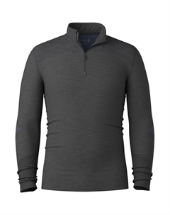 Базовый слой из мериносовой шерсти Intraknit, топ с молнией 1/4 - мужской, Charcoal/Nightfall Blue Smartwool
