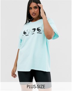 Свободная футболка с принтом инь ян New girl order curve