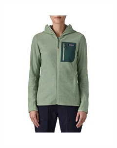 Толстовка R1 air с застежкой-молнией на всю длину - женская, Ellwood Green Patagonia