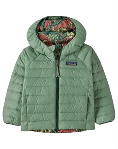 Двусторонний пуховый свитер с капюшоном - для малышей, Saw See Owl: Cascade Green Patagonia