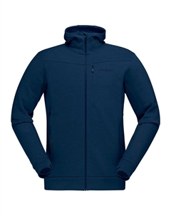 Флисовая кофта-кофта warmwool2 stretch zip hood indigo night - s Norrona