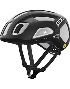 Вентральный шлем Air MIPS NFC для велосипеда, Uranium Black/Hydrogen White Matte Poc