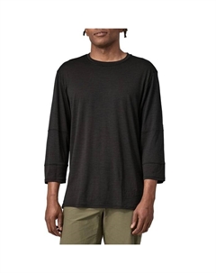 Велосипедная майка из мериносовой шерсти с рукавом 3/4, Black Patagonia