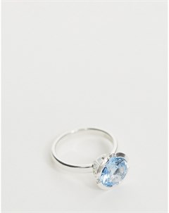 Серебряное кольцо с синим камнем Thomas sabo