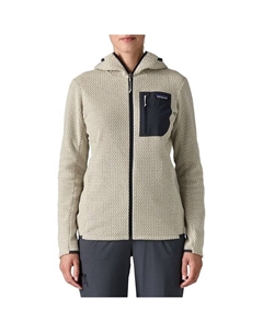 Толстовка R1 air с застежкой-молнией на всю длину - женская, Wool White Patagonia