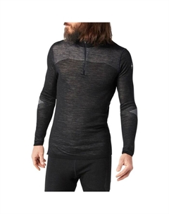 Базовый слой из мериносовой шерсти Intraknit, топ с молнией 1/4 - мужской, Black/White Smartwool