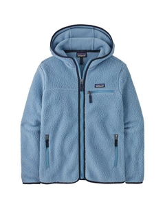Женская флисовая толстовка с капюшоном в стиле ретро с ворсом, синяя, размер xs Patagonia