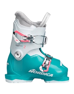 Горнолыжные ботинки speedmachine j 2 для девочек светло-голубые, белые, розовые - 20,5 Nordica
