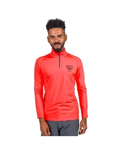 Флисовая кофта new hero classique с полумолнией, неоново-красная - s Rossignol