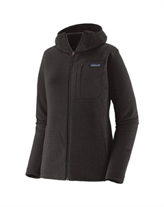 Толстовка R1 air с застежкой-молнией на всю длину - женская, Black Patagonia