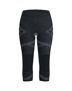 Термобелье Intraknit из мериносовой шерсти, нижняя часть 3/4 - женское, Black/White Smartwool