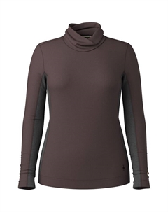 Классический термотоп из мериносовой шерсти с воротником-стойкой - женский, Mink Heather Smartwool