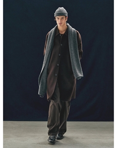 Шапочка бини из 100% кашемира в рубчик, Charcoal Massimo dutti