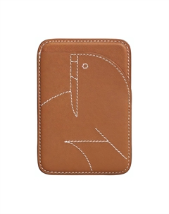 Магсейф Свифт Кожаный Картхолдер Унисекс Золотой HERMES Hermès