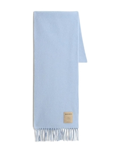 Шерстяной шарф с бахромой, синий Woolrich