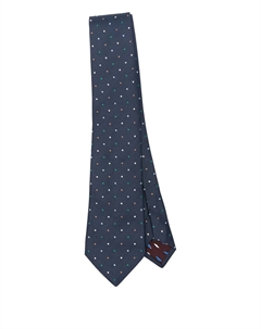 Шелковый галстук в горох, синий Paul smith
