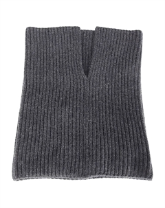 Шарф с ребристой горловиной, серый Uma wang