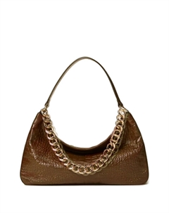 Сумка на плечо Liliane с тиснением под кожу крокодила, зеленый Twinset