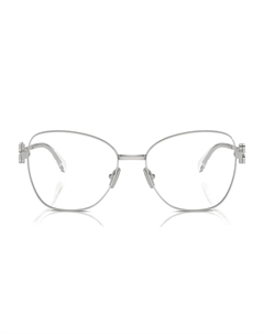 Очки в форме «кошачий глаз» с декором на дужках, серебристый Miu miu