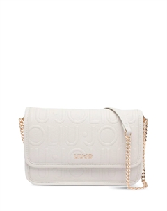 Сумка на цепочке с тисненым логотипом через плечо, белый Liu jo