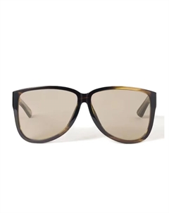 Солнцезащитные очки в массивной оправе, зеленый Miu miu