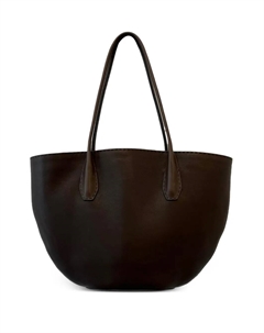 Кожаная сумка-тоут, коричневый The row