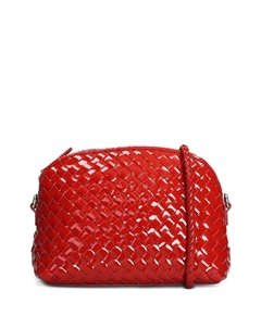 Объемная плетеная сумка через плечо Fellini, красный Dragon diffusion