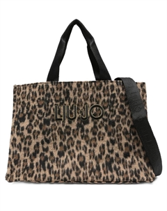 Сумка-тоут с леопардовым принтом, коричневый Liu jo