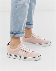 Розовые кроссовки со шнуровкой и логотипом Juicy couture
