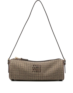 Плечевая сумка в гусиную лапку, коричневый Miu miu