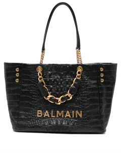 Сумка-тоут с тиснением, черный Balmain
