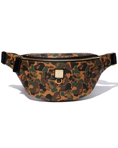 MCM Коллаборация Кожаная Поясная Сумка Regular Унисекс Желтый Камуфляж A bathing ape®