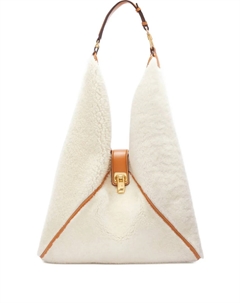 Большая сумка на плечо Dudu из овчины, нейтральный Ermanno scervino