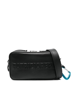 Сумка на плечо с тисненным логотипом, черный Patrizia pepe