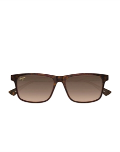 Солнцезащитные очки в прямоугольной оправе, коричневый Maui jim